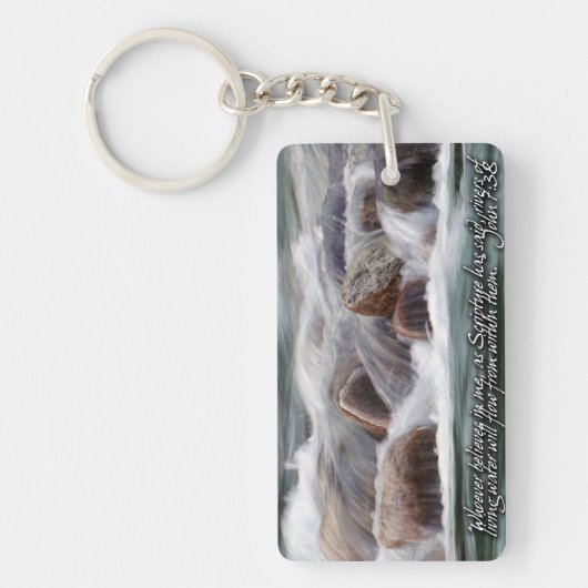 リビングウォーターの感動的川 キーホルダー (正面)