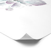 リビングウォーターの色：紫とセージ ポスター (角)