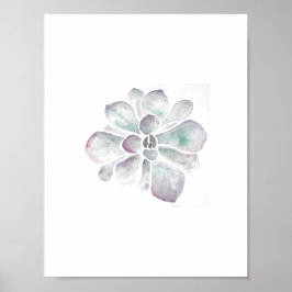 リビングウォーターの色：紫とセージ ポスター