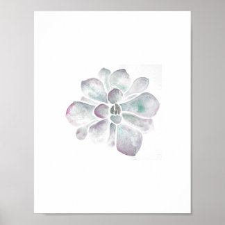 リビングウォーターの色：紫とセージ ポスター