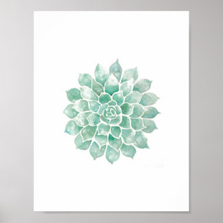 リビングウォーターの色：青 – 緑 ポスター