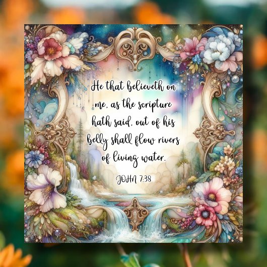 リビングウォーターバースアールヌーボーウォーターカラーイースター シーズンカード