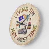 リビングオン鍵ウエストタイムクロック ラージ壁時計 (傾斜)