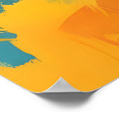 リビングカラフル抽象芸術ブッダ絵を描ズ ポスター (角)