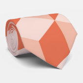 リビングコーラルアイソメキューブパターン ネクタイ (ロール)