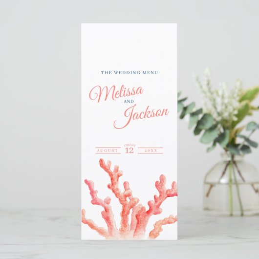 リビングコーラルウォーター結婚カラーのブルーオレンジ メニュー (スタンド正面)