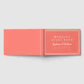 リビングコーラルシックシンプルミニマリスト結婚ズ ゲストブック (全面)