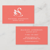 リビングコーラルスワンのロゴミニマリスト 名刺 (正面/裏面)