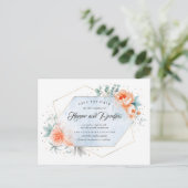 リビングコーラルダスティーブルーフローラ保存日 案内ポストカード (スタンド正面)