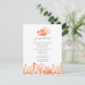 リビングコーラルビーチ結婚式ゲスト詳細 エンクロージャーカード (スタンド正面)