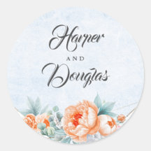 リビングコーラルフラワーズダスティブルーウォーター結婚カラー