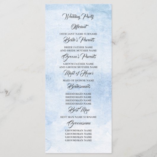 リビングコーラルフローラエレガントな結婚式プログラム プログラム (裏面)