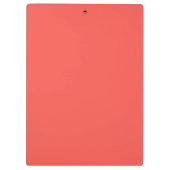 リビングコーラル無地のカラー クリップボード (裏面)