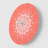 リビングコーラル2019パントーン ラージ壁時計 (傾斜)