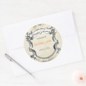リビングコーラル ヴィンテージ ウェディング ブライダル シャワー シール (封筒)