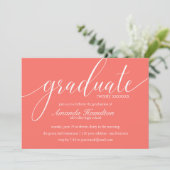 リビングサンゴタイポグラフィ卒業式 招待状 (スタンド正面)