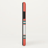 リビングサンゴティール(緑がかった色)&ホワイトモノグラエレガントム Case-Mate iPhoneケース (裏面/右)