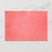 リビングサンゴビーチブライダルシャワーディスプレイシャワー エンクロージャーカード (裏面)