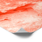 リビングサンゴ。レンガの壁の背景。水平距離を閉じる ポスター (角)