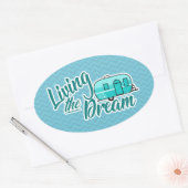 リビングザドリームキャンプ 楕円形シール (封筒)