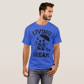 リビングザドリームスケルトンビーチ おもしろい Tシャツ (正面フル)