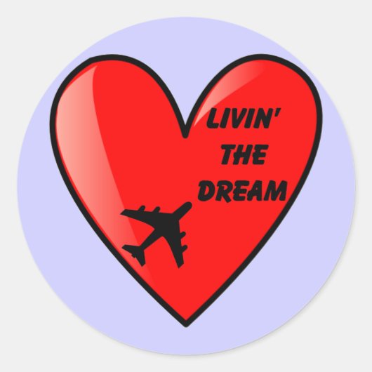 リビングザドリームハート ラウンドシール (正面)