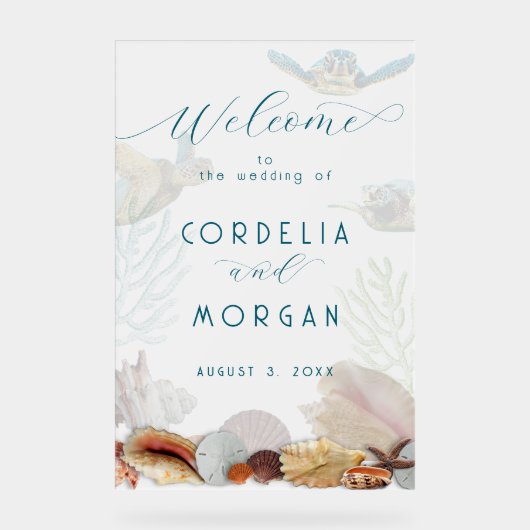 リビングシー ウェディング ウェルカム アクリル サイン (正面)