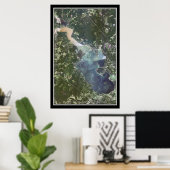 リビングストン湖テキサス州衛星ポスターマップ ポスター (ホームオフィス)