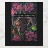 リビングストン飛んでいるキツネ ワインラベル (シングルラベル)