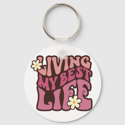 リビングマイ最高のライフデイジー キーホルダー (正面)