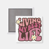 リビングマイ最高のライフデイジー マグネット (正面/裏面)