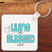 リビングマイ賛美ライフアクアブルー キーホルダー (裏面)