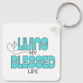 リビングマイ賛美ライフアクアブルー キーホルダー (裏面)