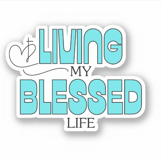 リビングマイ賛美ライフアクアブルー シール (正面)