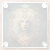 リビングマンダラヴィジュニアアート ガラスコースター (裏面)