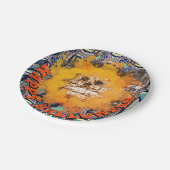 リビングメタルハッピーハローウィンスカル炎 ペーパープレート (アングル)