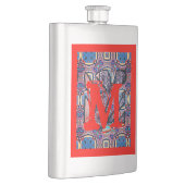 リビングメタルレッドモノグラム フラスク (右)