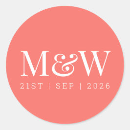 リビングモダンコーラル結婚ズ ラウンドシール