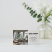 リビングモダンルーム | 革スタイルルック 名刺 (スタンド正面)