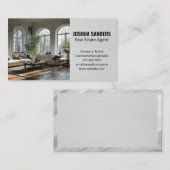 リビングモダンルーム | 革スタイルルック 名刺 (正面/裏面)