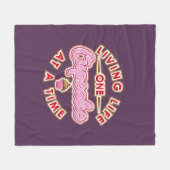 リビングライフワンカップケーキの時間ノベルティ フリースブランケット (正面(横))