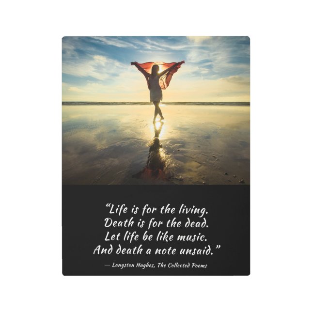 リビングラングストンヒューズのための生活 メタルプリント (正面)