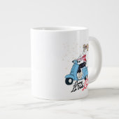 リビングラヴィダロラスクーターグラフィック ジャンボコーヒーマグカップ (正面右)