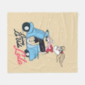 リビングラヴィダロラスクーターグラフィック フリースブランケット (正面(横))