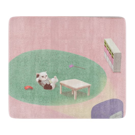 リビングリラックスの子ネコ カッティングボード (正面)