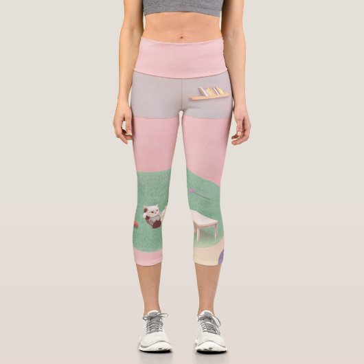 リビングリラックスの子ネコ カプリレギンス (正面)