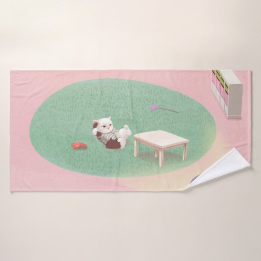 リビングリラックスの子ネコ バスタオル (バスタオル)