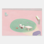 リビングリラックスの子ネコ ラッピングペーパーシート (正面)