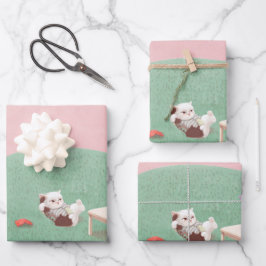 リビングリラックスの子ネコ ラッピングペーパーシート