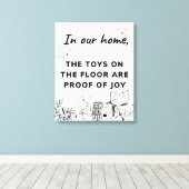 リビングルームおもしろいウォールアート キャンバスプリント (インサイチュ (ウッドフロア))